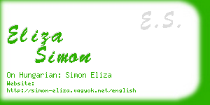 eliza simon business card